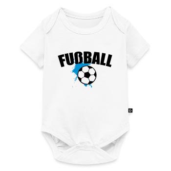 Fußball Soccer Splash 3c - Baby Premium Kurzarmbody - Weiß - Vorne