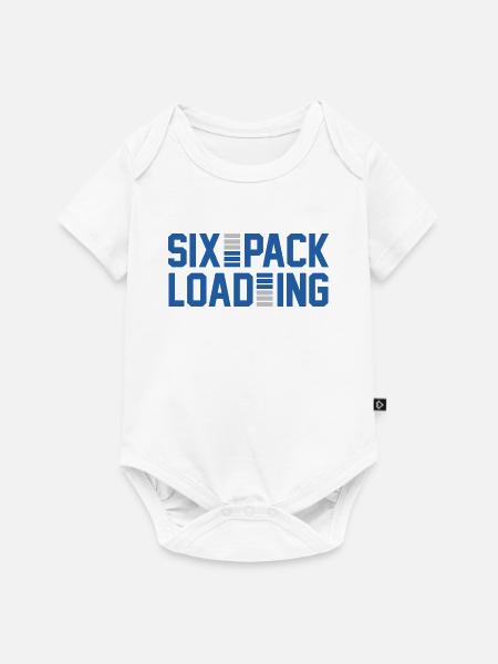 sixpack loading Grafik - Baby Premium Kurzarmbody - Weiß