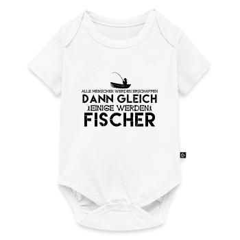 Fischer | werden fischer. fischer - Baby Premium Kurzarmbody - Weiß - Vorne