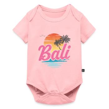 Plage de Bali - Body à manches courtes Premium Bébé - rose - Devant