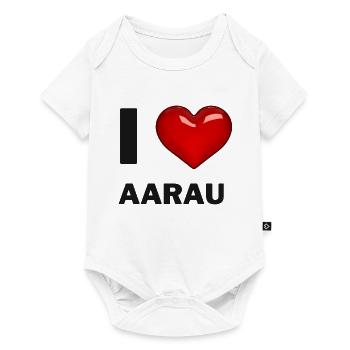 I Love Aarau - Baby Premium short-sleeve bodysuit - white - Front