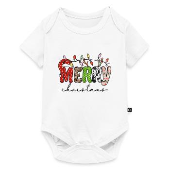 MERRY christmas, Santa hat - Baby Premium short-sleeve bodysuit - white - Front