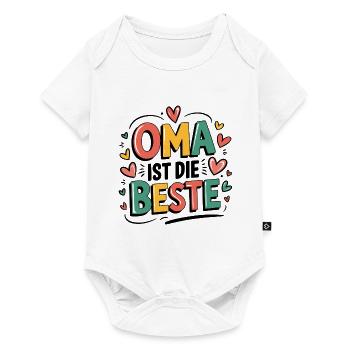 Oma ist die Beste - Baby Premium Kurzarmbody - Weiß - Vorne