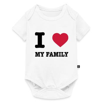 I Love My Family - Body à manches courtes Premium Bébé - blanc - Devant