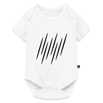 Kleine Schwarze Streifen - Baby Premium Kurzarmbody - Weiß - Vorne