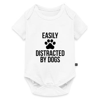 Chien disant patte cadeau amoureux des chiens - Body à manches courtes Premium Bébé - blanc - Devant