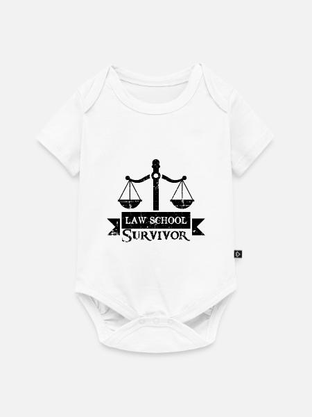 Law school Survivor Geschenk - Baby Premium Kurzarmbody - Weiß