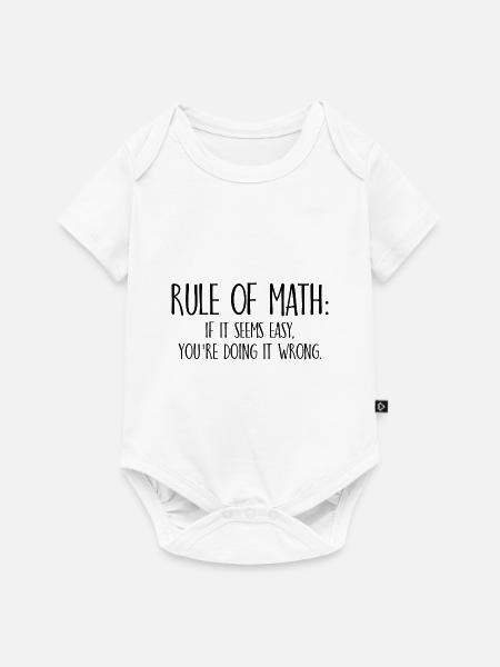 Rule of Math Mathe Schule Student Geschenk - Baby Premium Kurzarmbody - Weiß