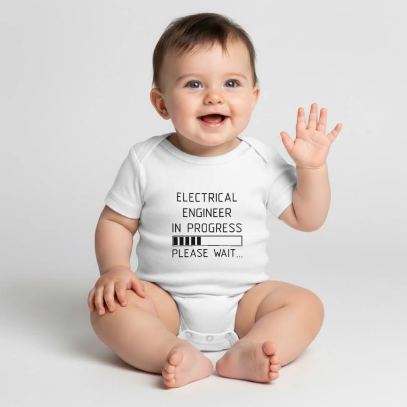 Electrical Engineer in Progress please wait Baby Premium Kurzarmbody