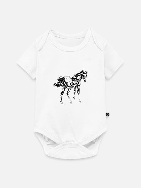 Fohlen - Baby Premium Kurzarmbody - Weiß