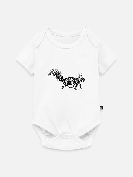 Eichhörnchen - Baby Premium Kurzarmbody - Weiß