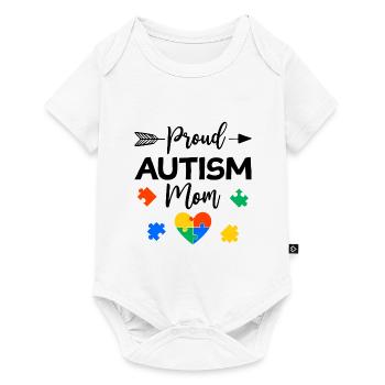 Proud Autism Mom Autisme Awareness Cadeau - Body à manches courtes Premium Bébé - blanc - Devant