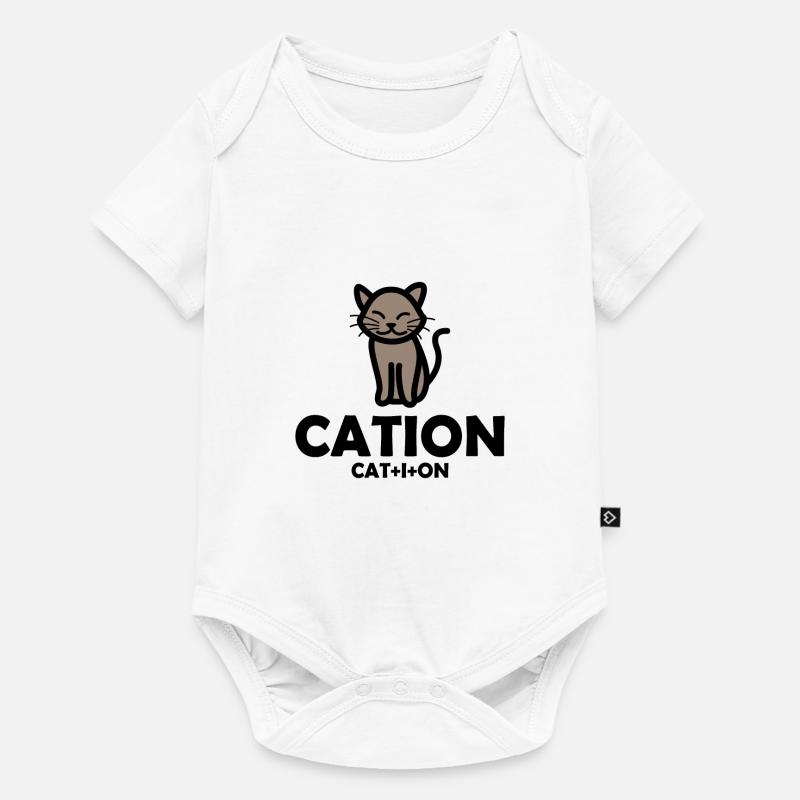 Cation Cation Cat Cat Chimie Chimie - Body à manches courtes Premium Bébé - blanc