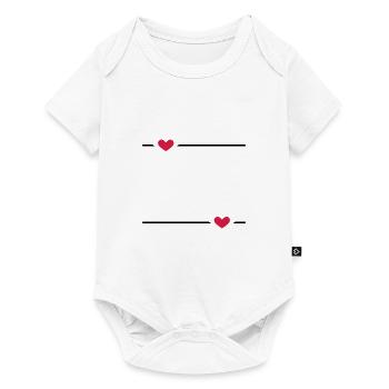Line heart dash ornament - Baby Premium short-sleeve bodysuit - white - Front