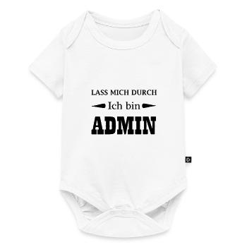 Lass mich durch ich bin admin Geschenk Code - Baby Premium Kurzarmbody - Weiß - Vorne