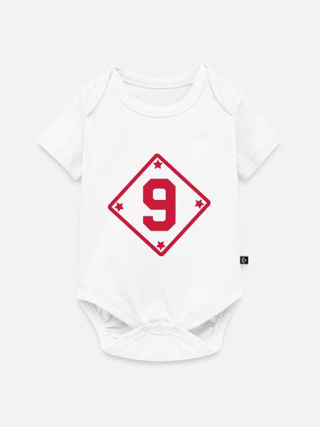 *** 9 *** - Baby Premium Kurzarmbody - Weiß