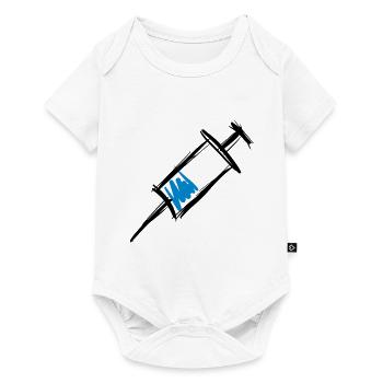 Seringue pleine, injection, dessinée à la main - Body à manches courtes Premium Bébé - blanc - Devant