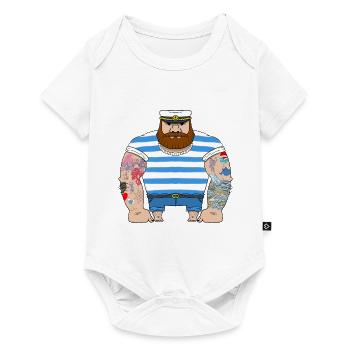 Vintage Tatoué Sailor Sailor Sailor Sailor - Body à manches courtes Premium Bébé - blanc - Devant