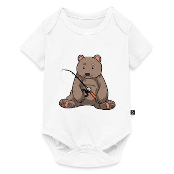 Brown Bear Angel Angler Fish Catch Fish Bear - Baby Premium short-sleeve bodysuit - white - Front