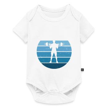 Entraînement d’endurance Haltérophilie pour femmes Musculation - Body à manches courtes Premium Bébé - blanc - Devant