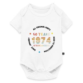 Awesome Since January 1974 Vintage 50 ans Birthday - Body à manches courtes Premium Bébé - blanc - Devant