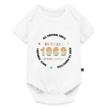 55 Years Old Made In 1969 Vintage February 1969 - Baby Premium short-sleeve bodysuit - white - Front