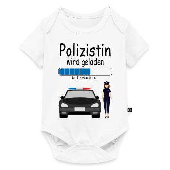 Polizistin Ausbildung Angehende werdene zukünftige - Baby Premium Kurzarmbody - Weiß - Vorne