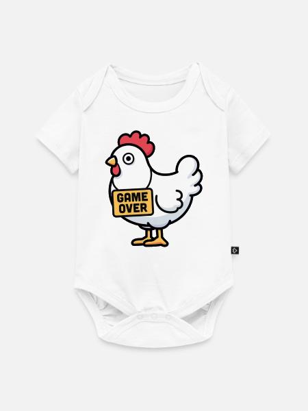 Hühnchen-Spiel vorbei - Baby Premium Kurzarmbody - Weiß