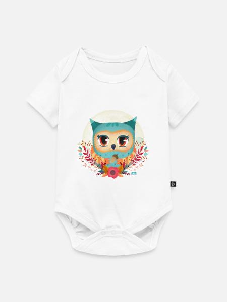 Schöne Herbstfarbe - Baby Premium Kurzarmbody - Weiß