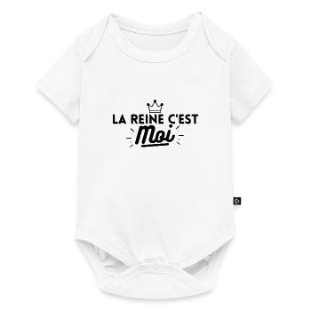 la reine c'est moi. t-shirt reine - Body à manches courtes Premium Bébé - blanc - Devant
