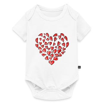Cœur Coeur - Body à manches courtes Premium Bébé - blanc - Devant