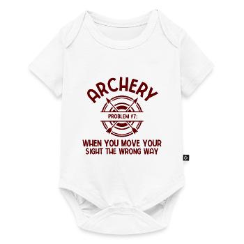 Bogenschießen Archery - Baby Premium Kurzarmbody - Weiß - Vorne