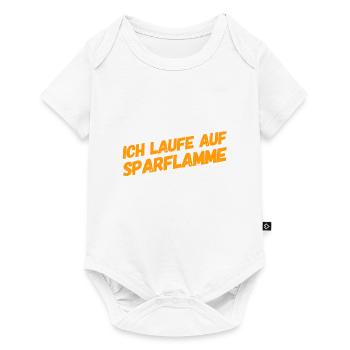 ich laufe auf Sparflamme - Baby Premium Kurzarmbody - Weiß - Vorne