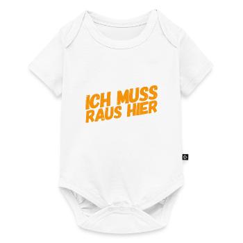 ich kann hier nicht bleiben - Baby Premium Kurzarmbody - Weiß - Vorne