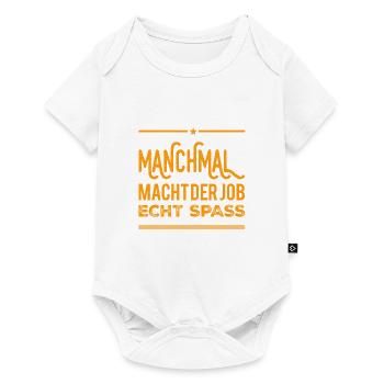 manchmal arbeite ich gern - Baby Premium Kurzarmbody - Weiß - Vorne