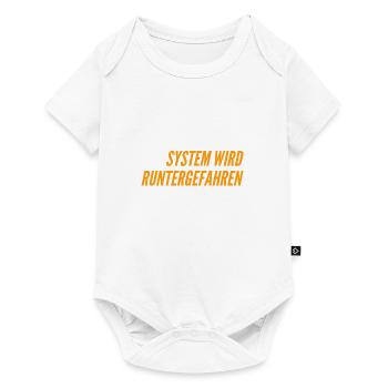 mein System ist am herunterfahren - Baby Premium Kurzarmbody - Weiß - Vorne