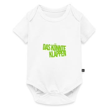 vielleicht klappt es ja - Baby Premium Kurzarmbody - Weiß - Vorne