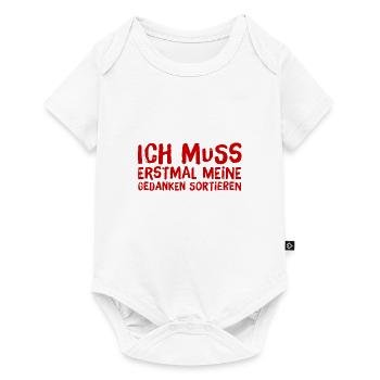 ich muss meine Gedanken sortieren - Baby Premium Kurzarmbody - Weiß - Vorne