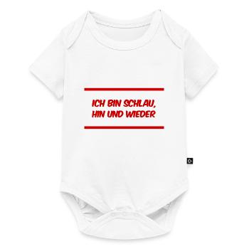 ab und zu bin ich intelligent - Baby Premium Kurzarmbody - Weiß - Vorne