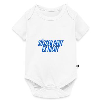 süßer geht es nicht - Baby Premium Kurzarmbody - Weiß - Vorne