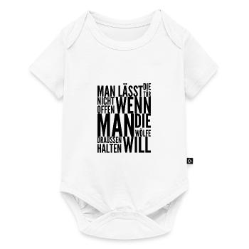 halte deine Türen geschlossen - Baby Premium Kurzarmbody - Weiß - Vorne