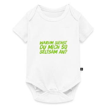 warum siehst du mich so seltsam an? - Baby Premium Kurzarmbody - Weiß - Vorne