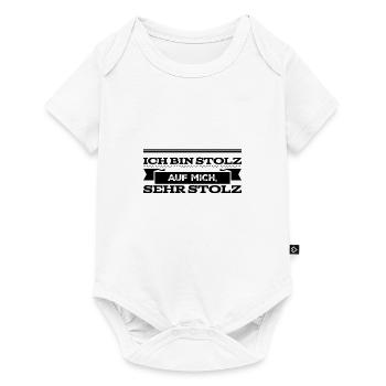 ich bin sehr zufrieden mit mir - Baby Premium Kurzarmbody - Weiß - Vorne
