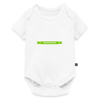 ich bleibe meinen Prinzipien treu - Baby Premium Kurzarmbody - Weiß - Vorne