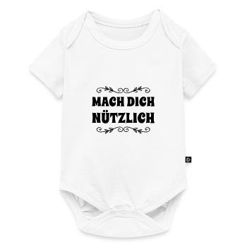 welchen Nutzen hast du - Baby Premium Kurzarmbody - Weiß - Vorne