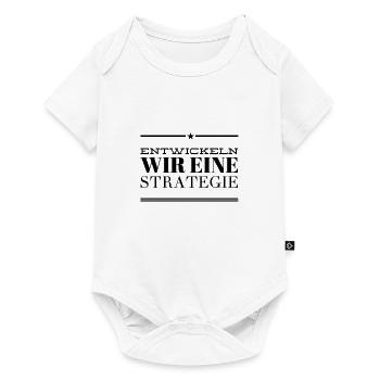 wir brauchen eine Strategie - Baby Premium Kurzarmbody - Weiß - Vorne
