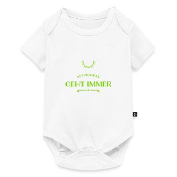 Optimismus ist wunderbar - Baby Premium Kurzarmbody - Weiß - Vorne