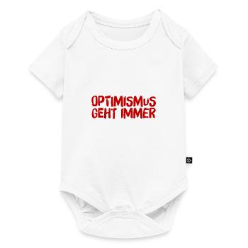 ich liebe Optimismus - Baby Premium Kurzarmbody - Weiß - Vorne