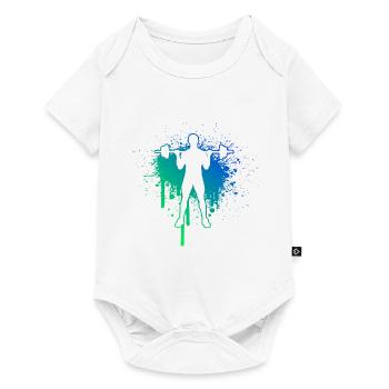 Musculation Haltérophilie Fitness Femmes Hommes - Body à manches courtes Premium Bébé - blanc - Devant