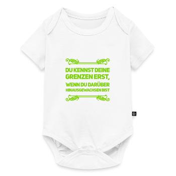 wachse über dich hinaus - Baby Premium Kurzarmbody - Weiß - Vorne